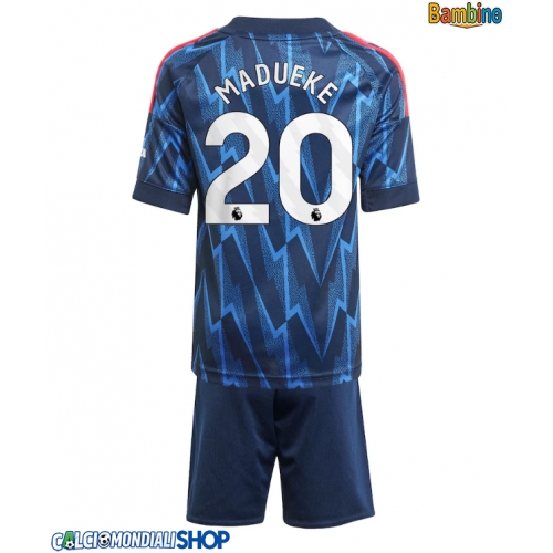 Maglie da calcio Arsenal Noni Madueke #20 Seconda Maglia Bambino 2025-26 Manica Corta + Pantaloni corti)